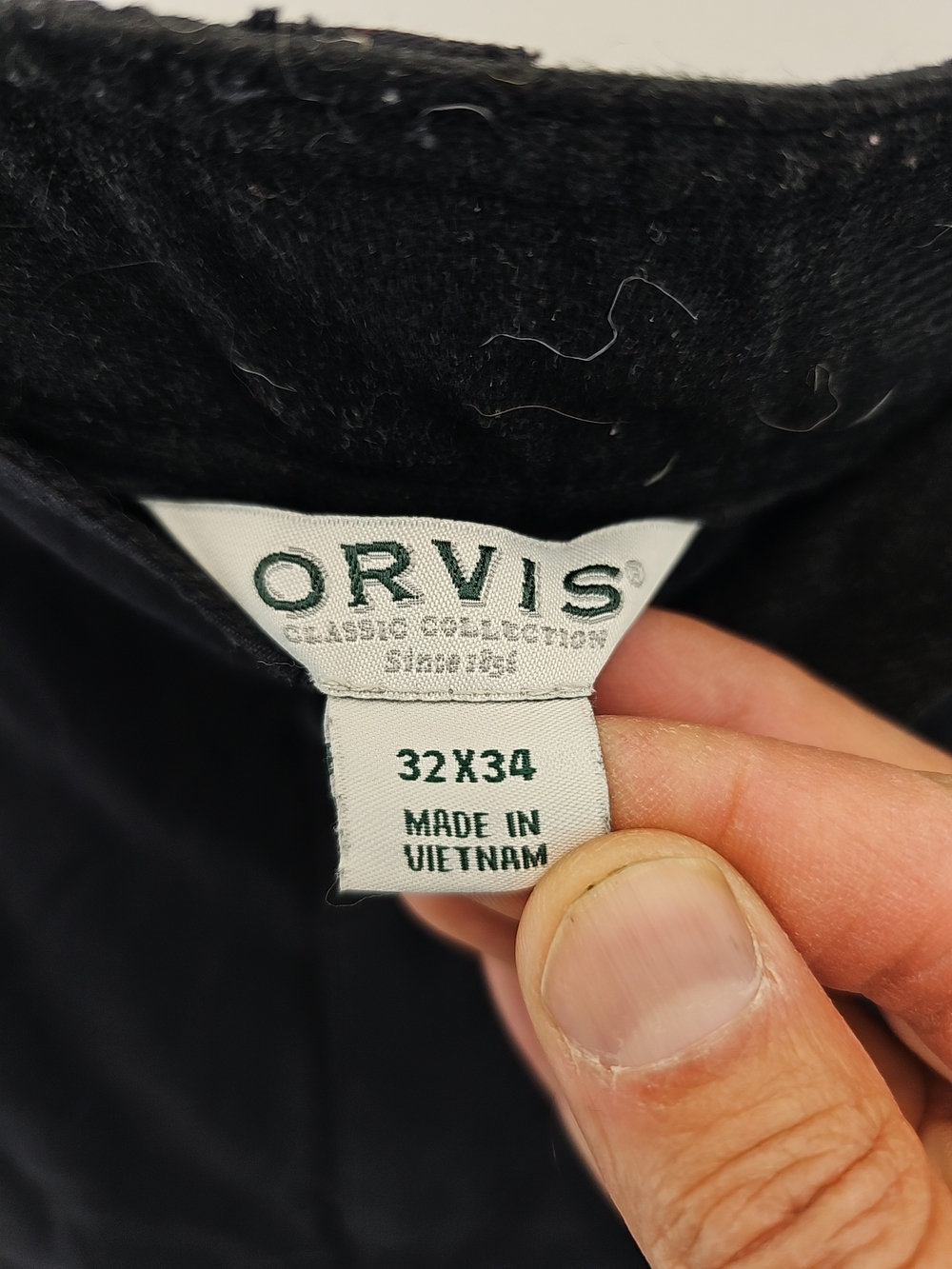 Orvis Black Insulated Straight Leg Chinos - Picture 2 of 7
